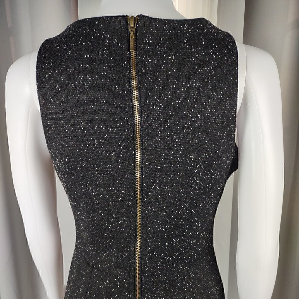 Old Navy Womens Black And White Speckled Faux Wool Knee Length Dress. Size SP - Picture 4 of 10